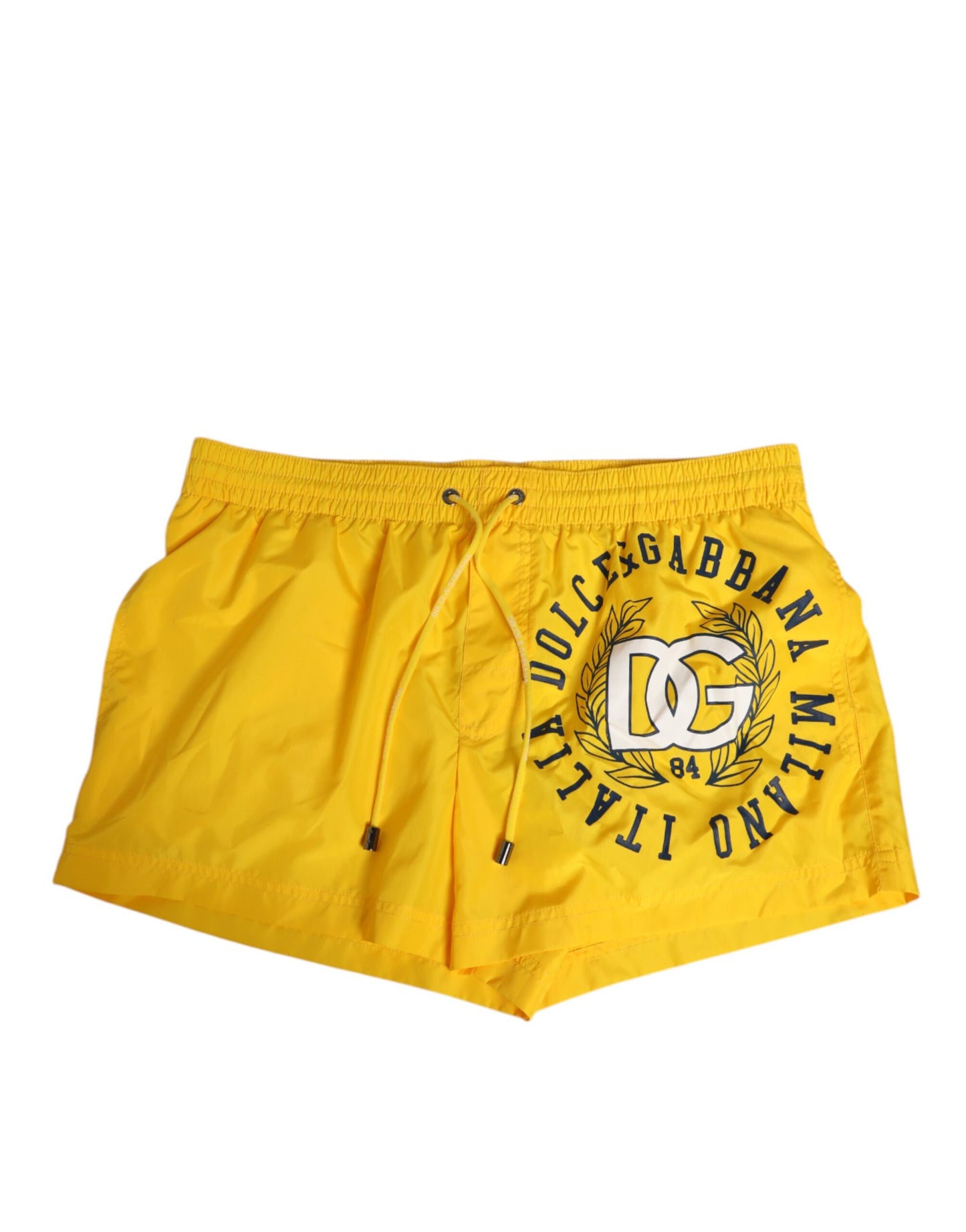 Dolce &amp; Gabbana – Gelbe Nylon-Boxershorts mit Logo-Print für Herren