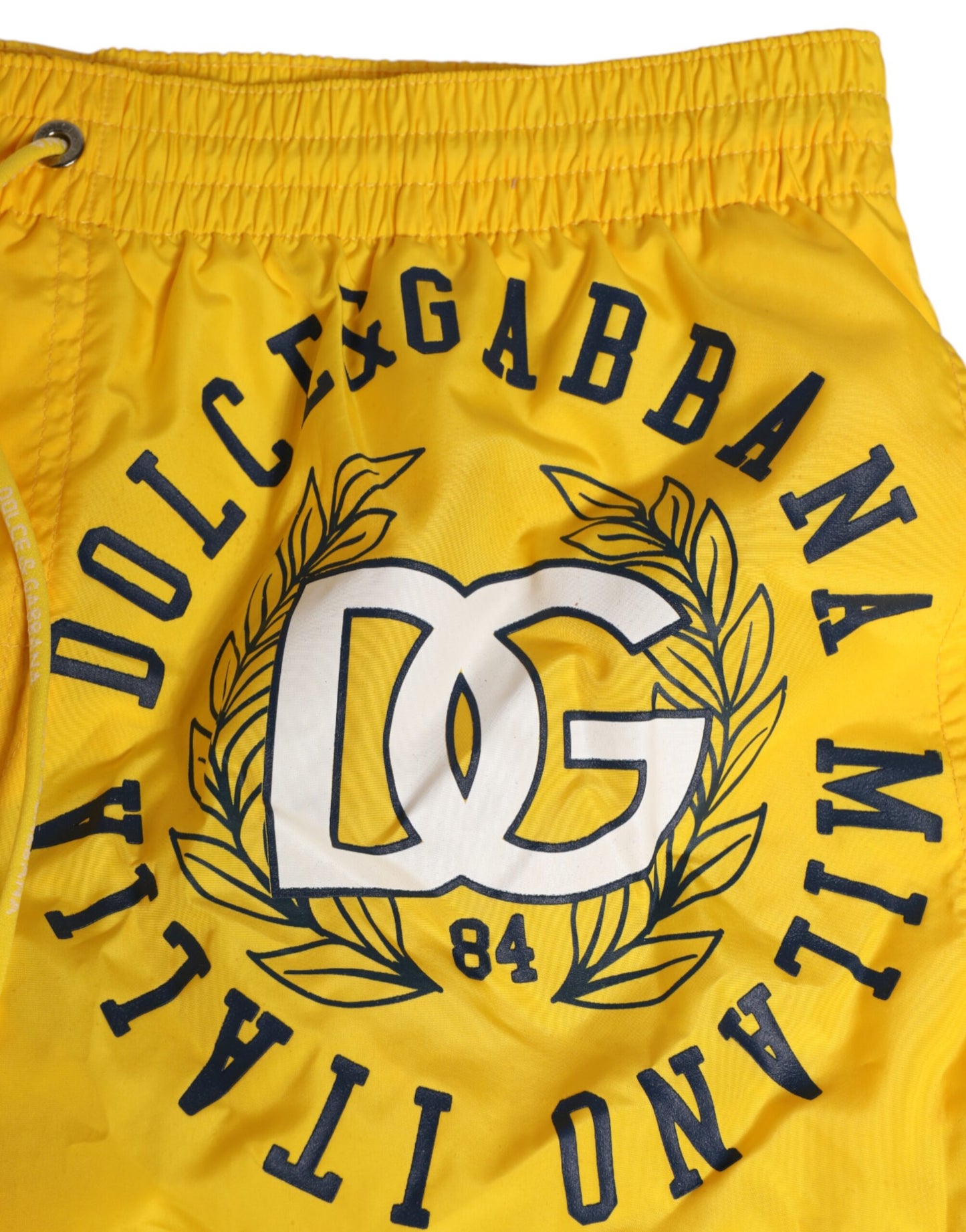 Dolce &amp; Gabbana – Gelbe Nylon-Boxershorts mit Logo-Print für Herren
