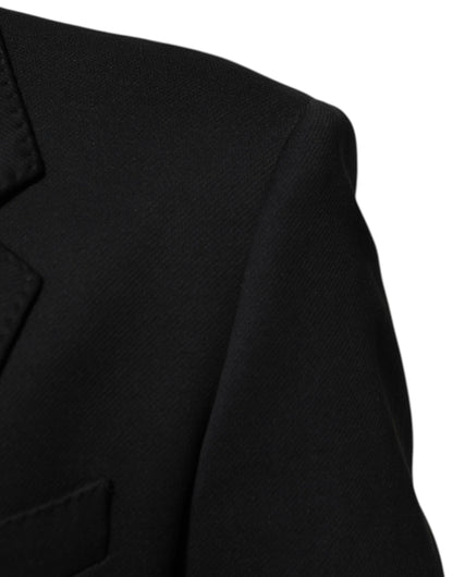 Dolce &amp; Gabbana Dunkelblaue Herrenjacke aus Baumwolle, Mantel, Blazer, Anzug