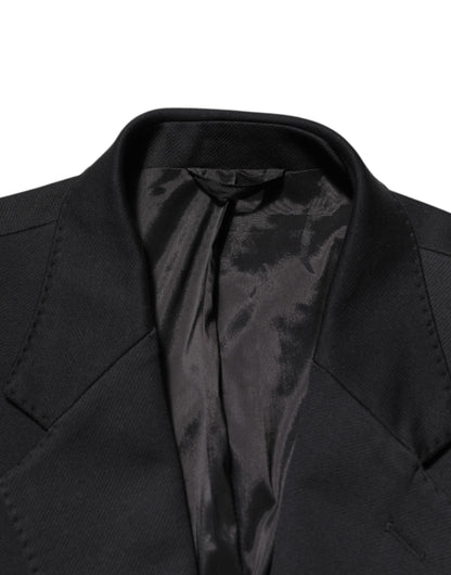 Dolce &amp; Gabbana Dunkelblaue Herrenjacke aus Baumwolle, Mantel, Blazer, Anzug