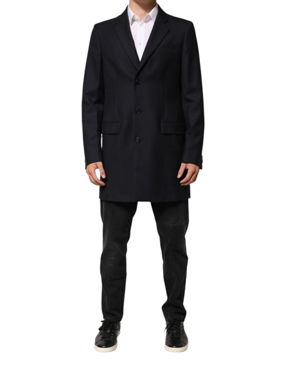 Dolce &amp; Gabbana Dunkelblaue Wolljacke für Herren, Mantel, Blazer, Anzug