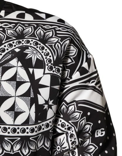 Dolce &amp; Gabbana – Bomberjacke mit Bandana-Print in Schwarz und Weiß