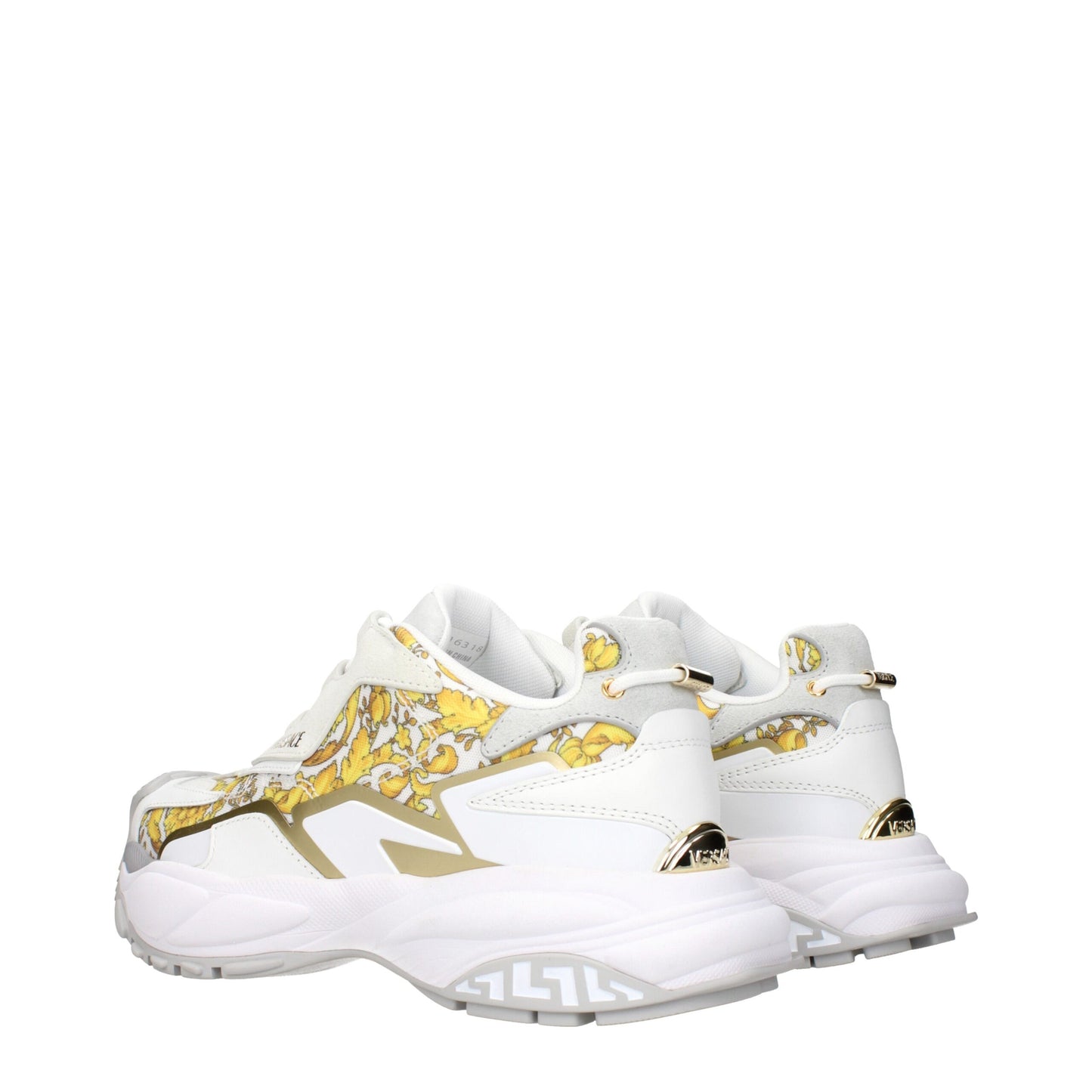Versace – Niedrige Sneakers aus goldenem Stoff
