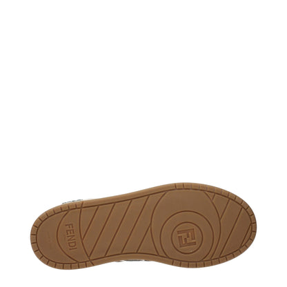 Fendi Weiße Leder Low-Tops