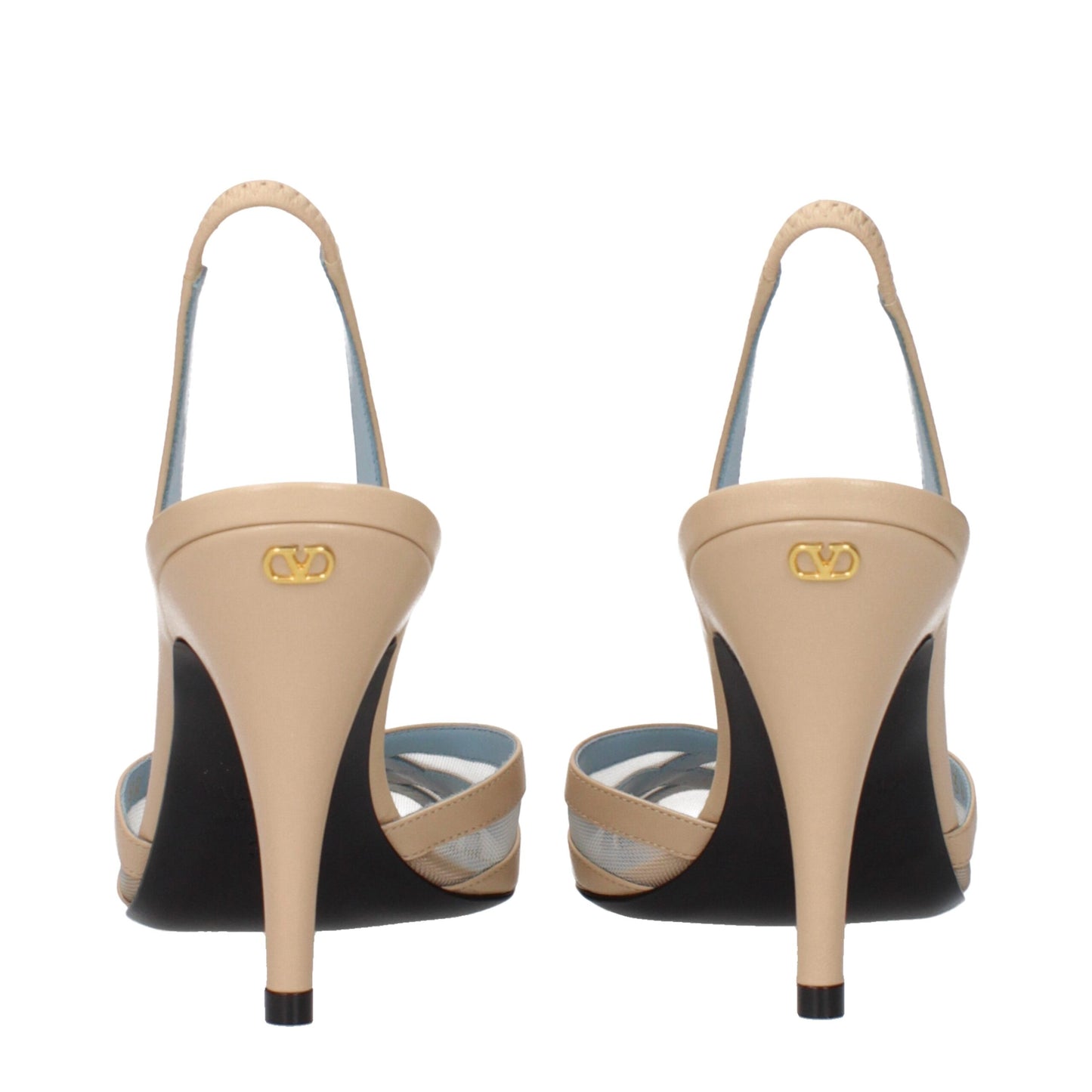 Valentino Garavani Sandalen mit Stiletto-Absatz aus beigem Leder