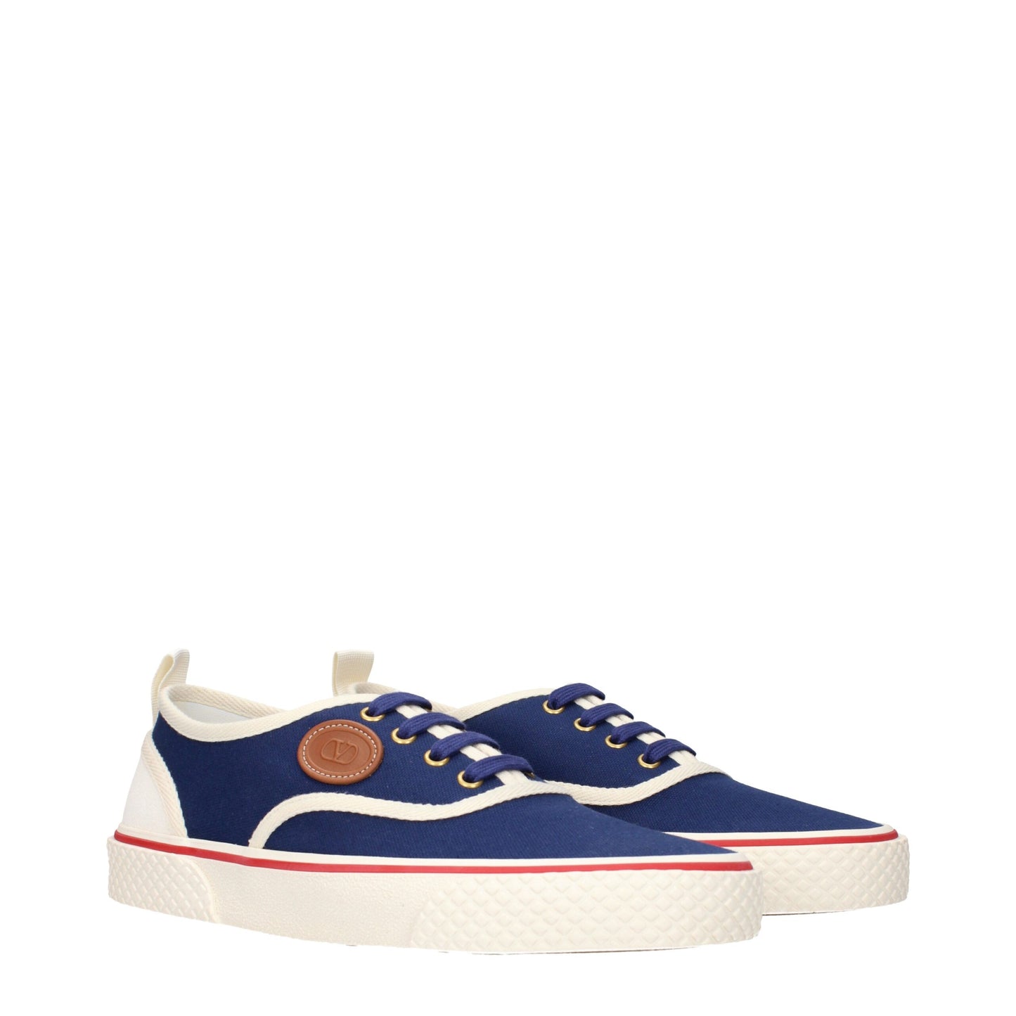 Valentino Garavani Blaue Stoff-Low-Tops