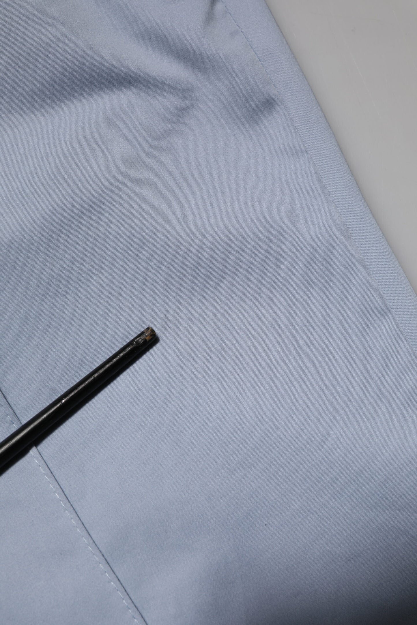 Dolce &amp; Gabbana Hellblaue Herrenhose aus Baumwolle mit Kordelzug und elastischer Taille