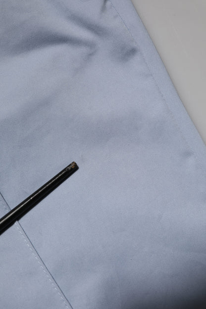 Dolce &amp; Gabbana Hellblaue Herrenhose aus Baumwolle mit Kordelzug und elastischer Taille