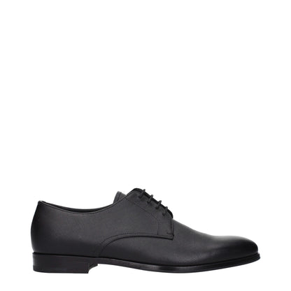 Prada – Oxfords und Derbys aus schwarzem Leder