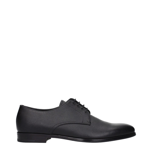 Prada – Oxfords und Derbys aus schwarzem Leder