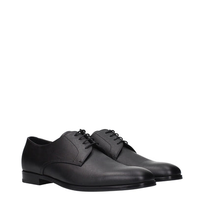 Prada – Oxfords und Derbys aus schwarzem Leder