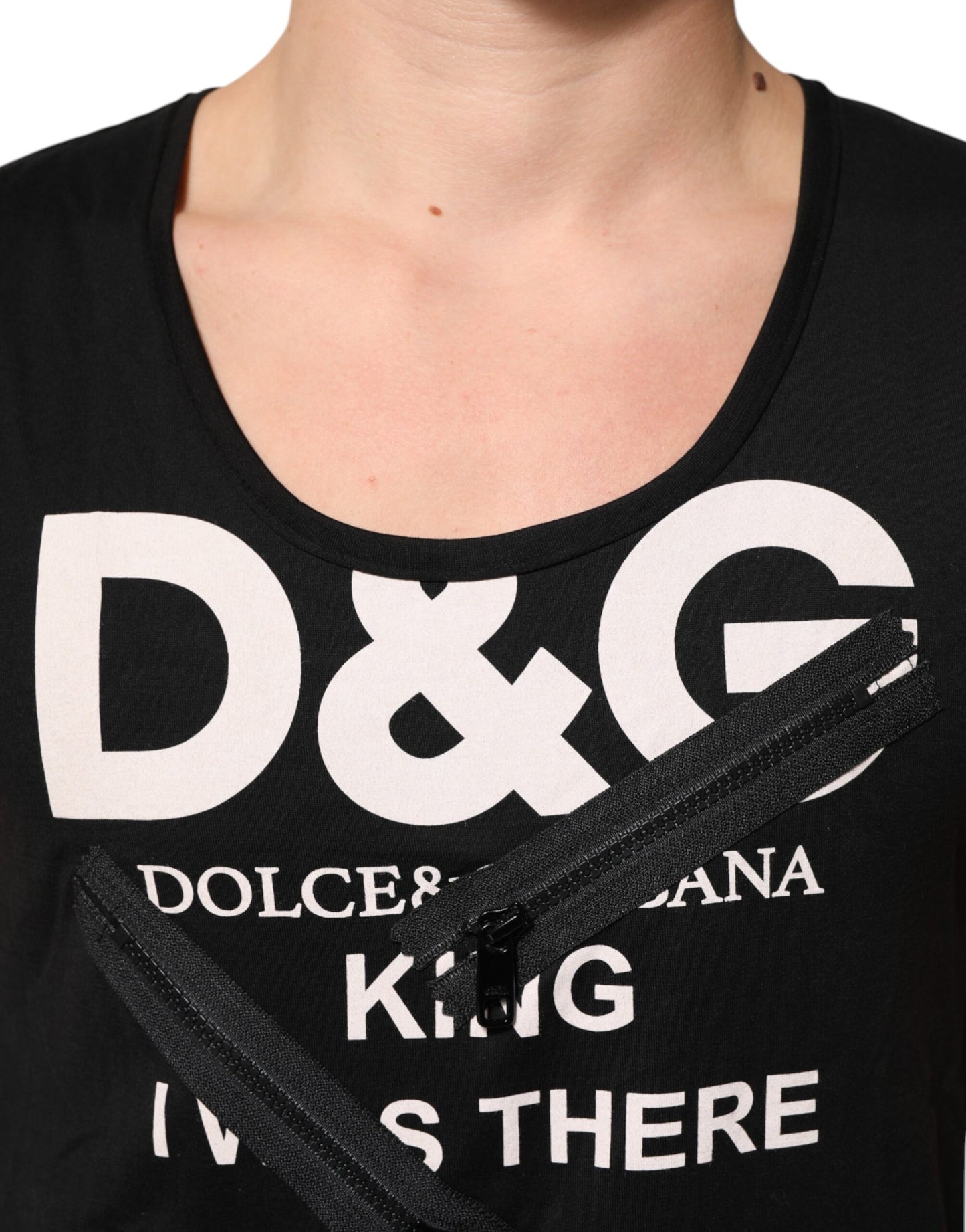 Dolce &amp; Gabbana Schwarzes ärmelloses Tanktop aus Baumwolle mit DG-Logo für Herren