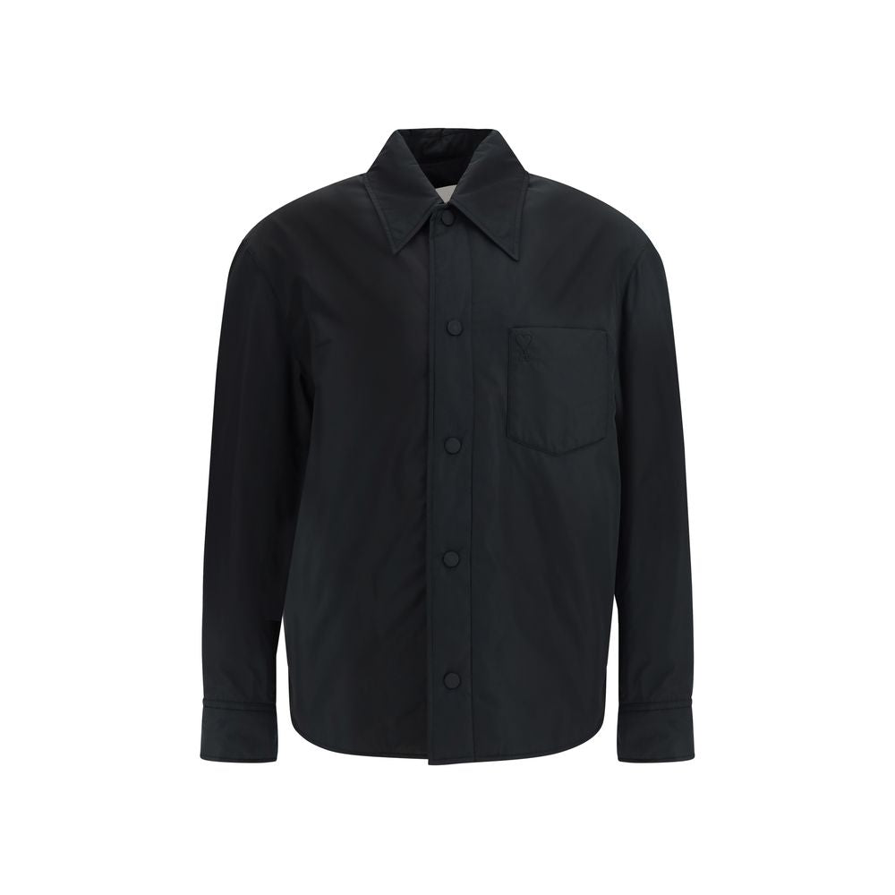 Ami Paris Black Polyester Coat