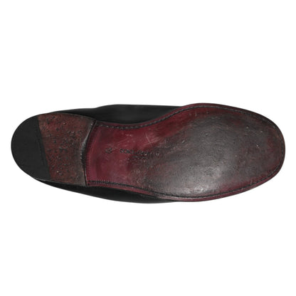 Dolce &amp; Gabbana – Schwarze Slipper aus Leder für Herren, flach