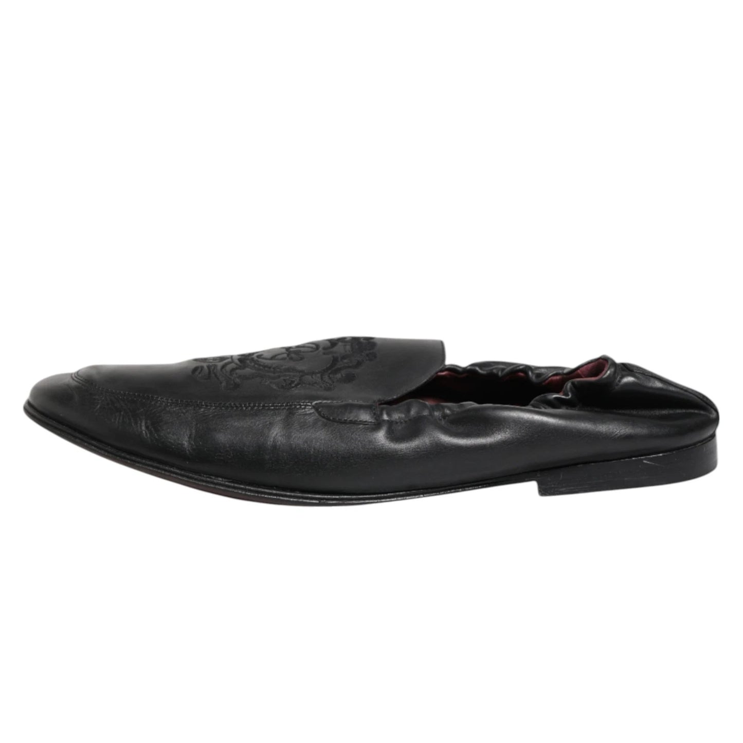 Dolce &amp; Gabbana – Schwarze Slipper aus Leder für Herren, flach