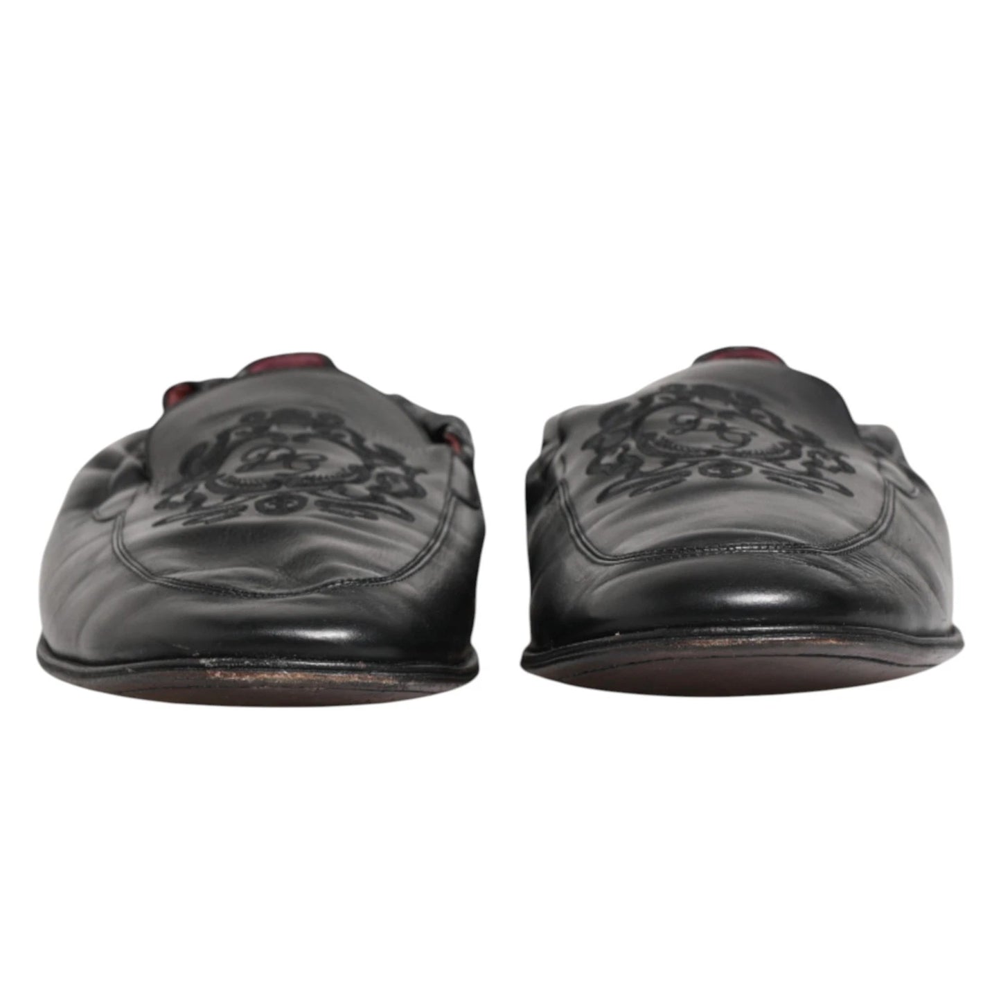 Dolce &amp; Gabbana – Schwarze Slipper aus Leder für Herren, flach