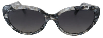 Dolce & Gabbana DG4194 Gray Acetate Logo Plaque Cat Eye Lens Sunglasses