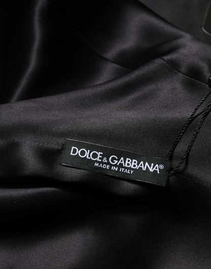 Dolce &amp; Gabbana – Grünes Minikleid aus Viskoseacetat mit langen Ärmeln