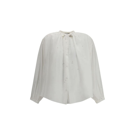 Forte_Forte Voile-Shirt mit Stickerei