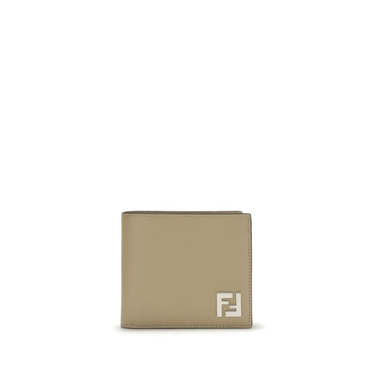 Fendi FF-Geldbörse aus Leder und Canvas