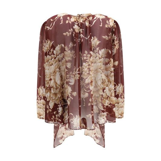 Dolce & Gabbana Seidenchiffon-Blumenhemd