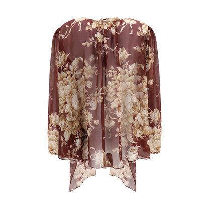Dolce &amp; Gabbana Seidenchiffon-Blumenhemd