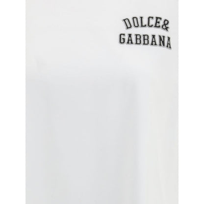 Dolce &amp; Gabbana Weißes Baumwoll-T-Shirt