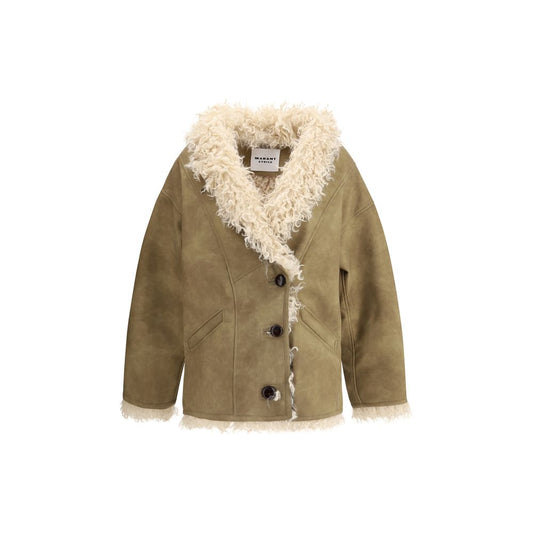 Marant Etoile Clea Mantel aus Kunstpelz mit Shearling-Effekt
