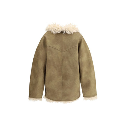 Marant Etoile Clea Mantel aus Kunstpelz mit Shearling-Effekt