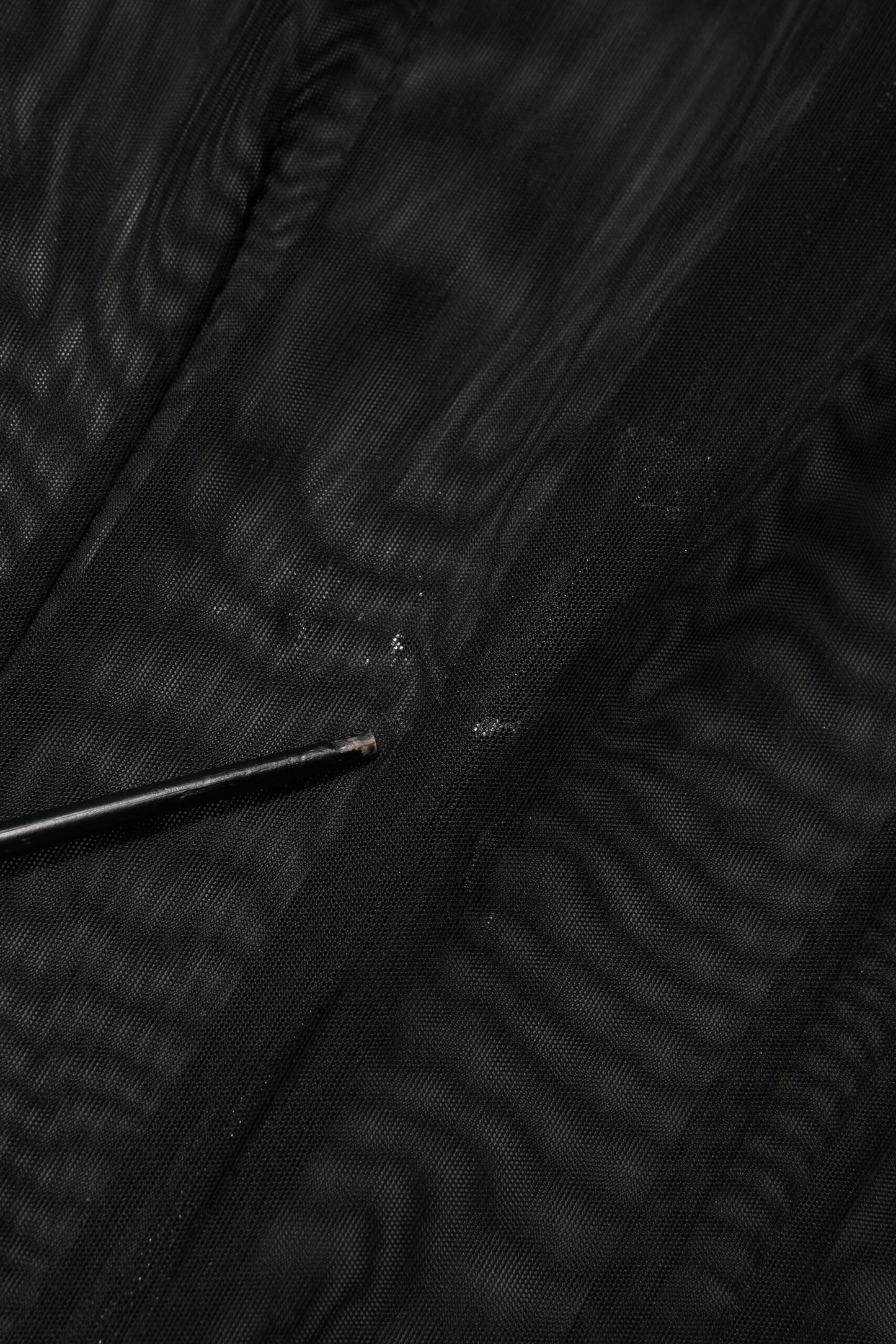 Dolce &amp; Gabbana – Langärmliger Jumpsuit-Bodysuit-Kleid aus transparentem Netzstoff in Schwarz