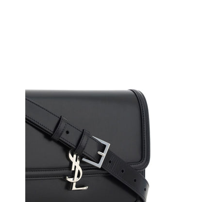 Saint Laurent Schultertasche aus schwarzem Kalbsleder (Bos Taurus)