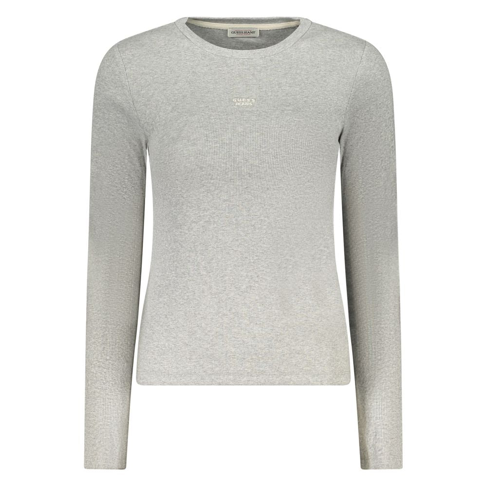 Guess Jeans Graues Baumwoll-Damen-T-Shirt