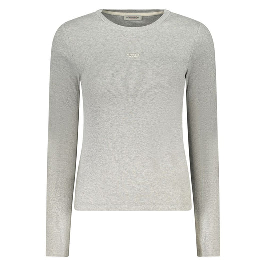Guess Jeans Graues Baumwoll-Damen-T-Shirt