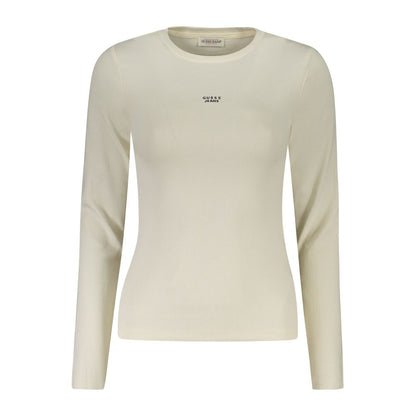 Guess Jeans Weißes Baumwoll-T-Shirt für Damen