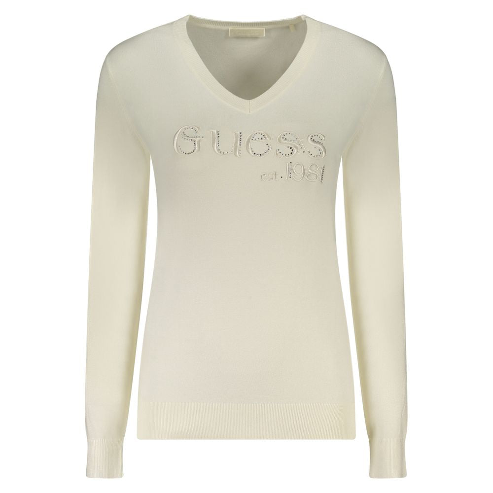 Guess Jeans Weißer Viskose-Pullover für Damen