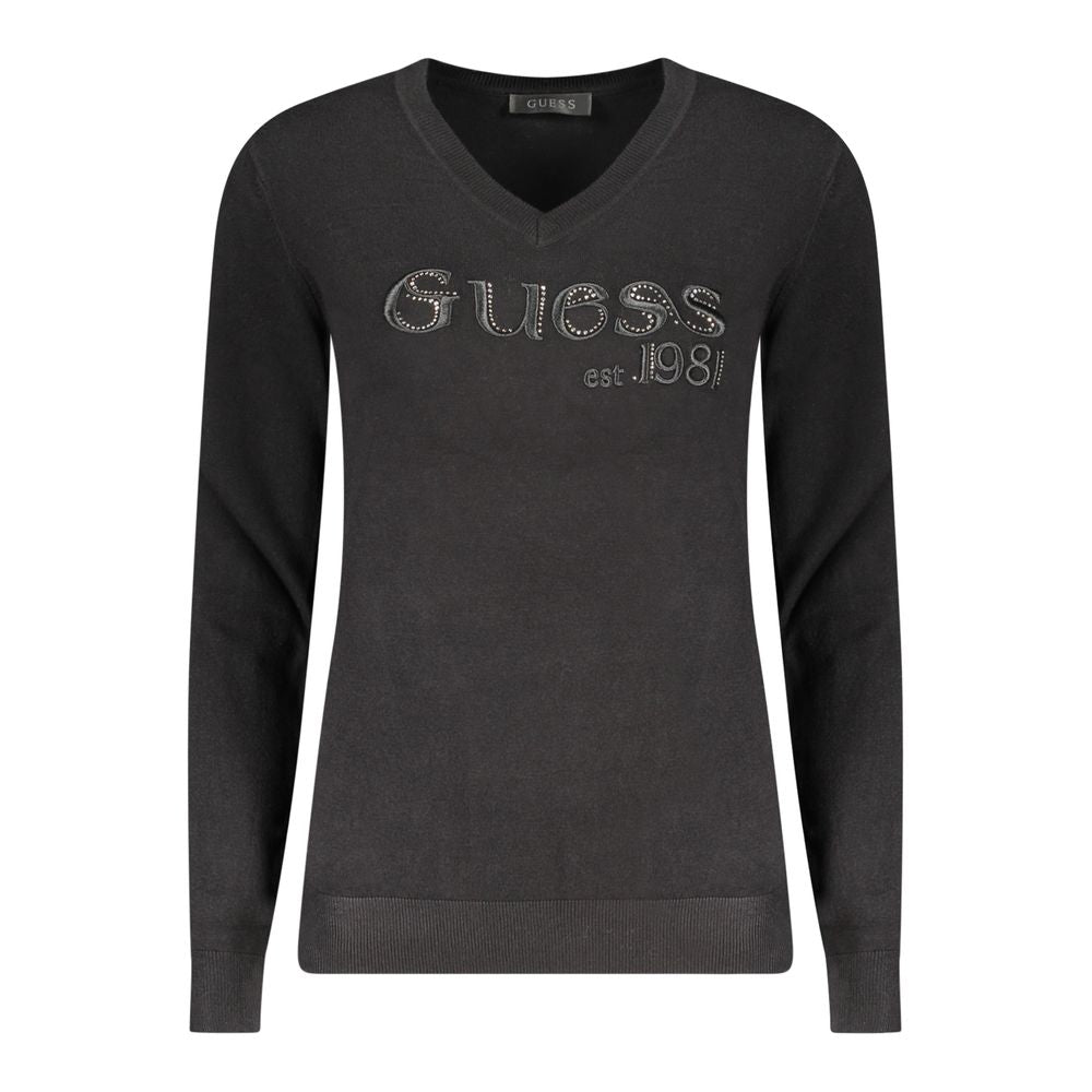 Guess Jeans – Schwarzer Viskose-Pullover für Damen