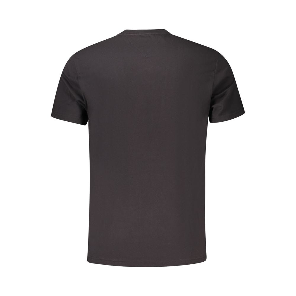 Tommy Hilfiger – Schwarzes Baumwoll-T-Shirt für Herren