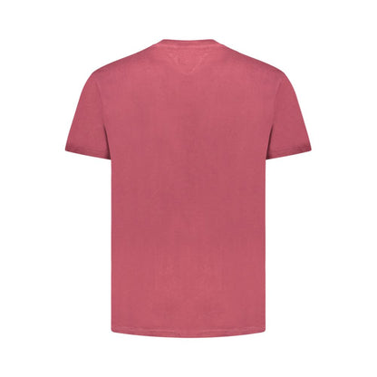 Tommy Hilfiger – Rotes Herren-T-Shirt aus Baumwolle