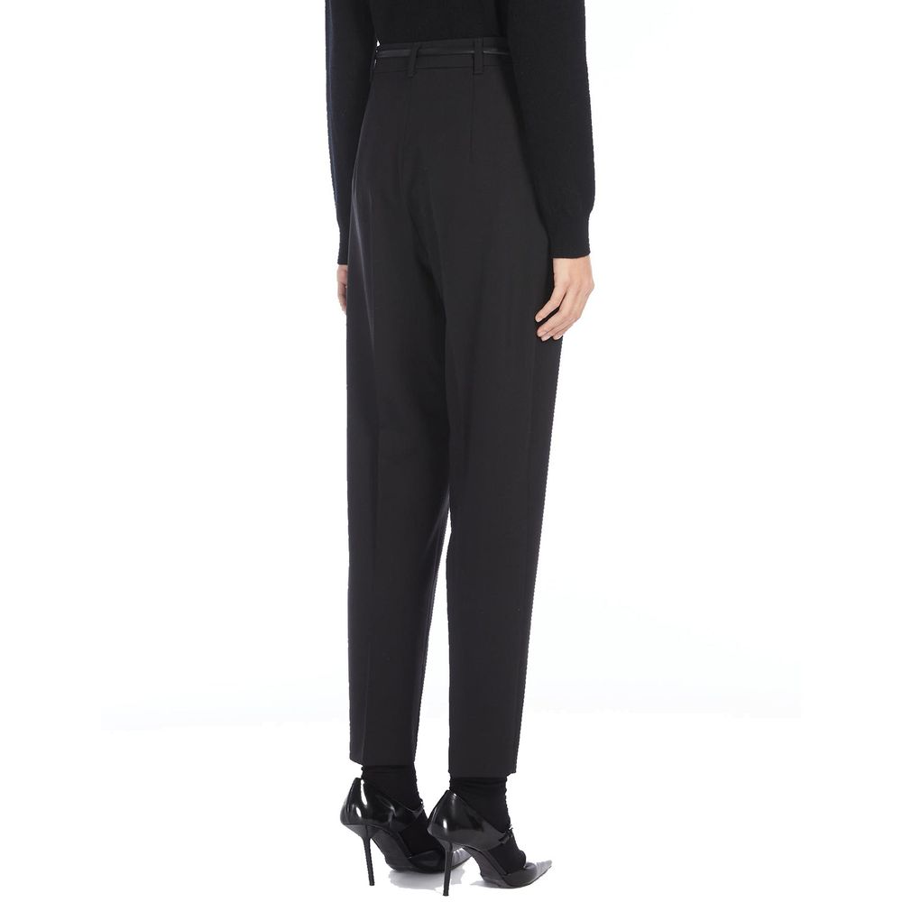 Max Mara Schwarze Elastan-Kleidungs-Hose