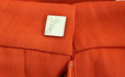 Versace Collection Rote Hose, verkürzte 3/4-Shorts, hautfarbene Caprihose