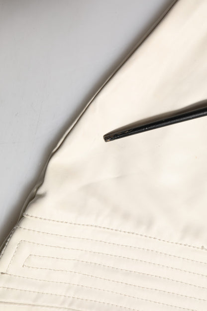 Guess Beige Kunstleder gesteppt Mini High Waist Damenrock