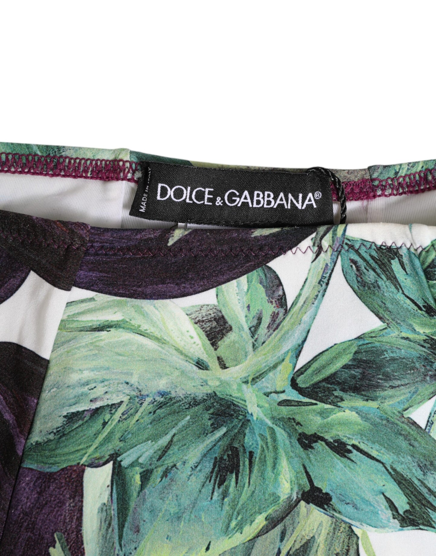 Dolce &amp; Gabbana – Slip mit hoher Taille und Auberginen-Print