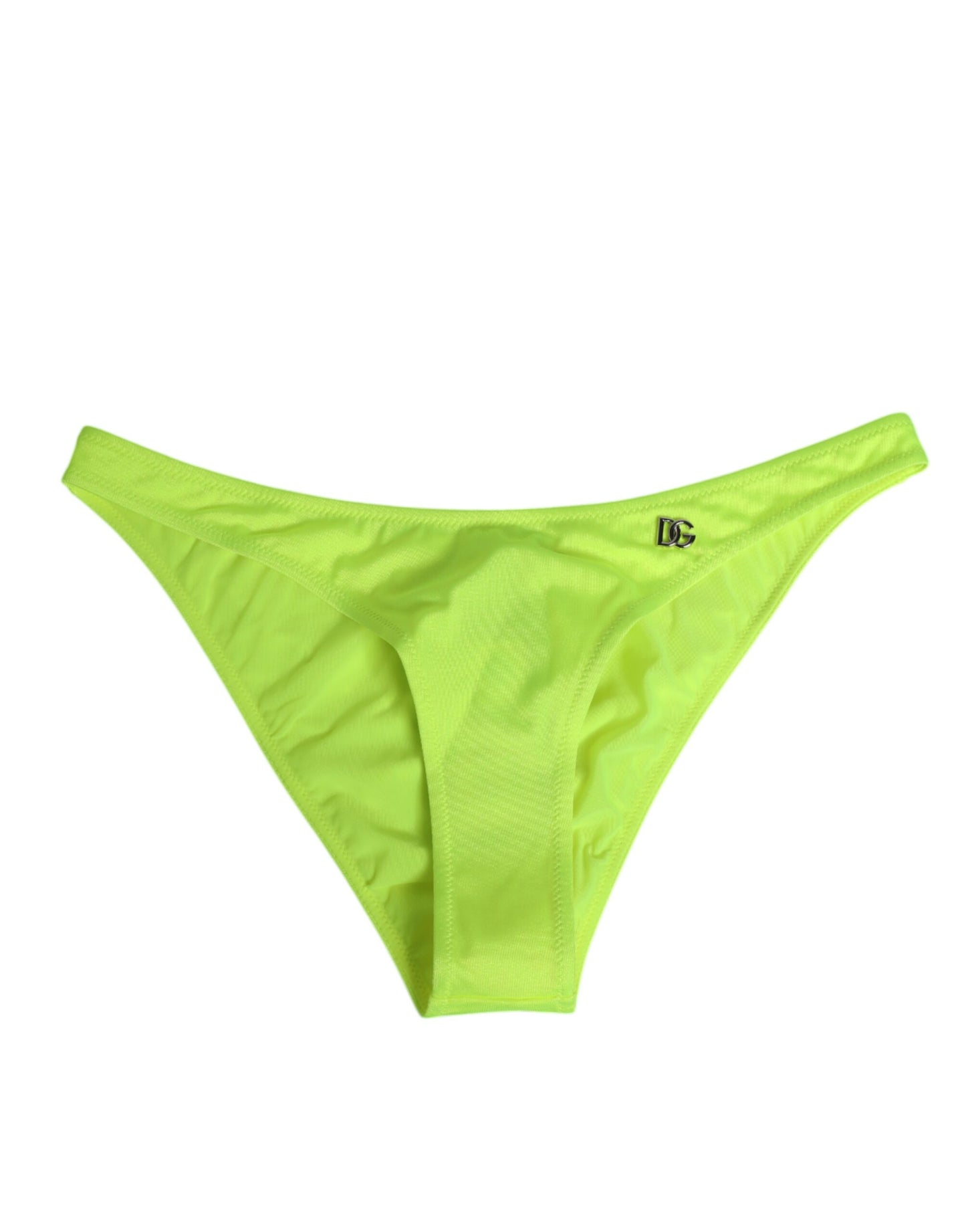 Dolce &amp; Gabbana – Neongrüne Badehose mit DG-Logo Damen Unterwäsche