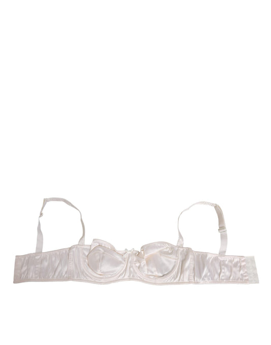 Dolce &amp; Gabbana Balconnet-Dessous-BH in Weiß aus Seidensatin