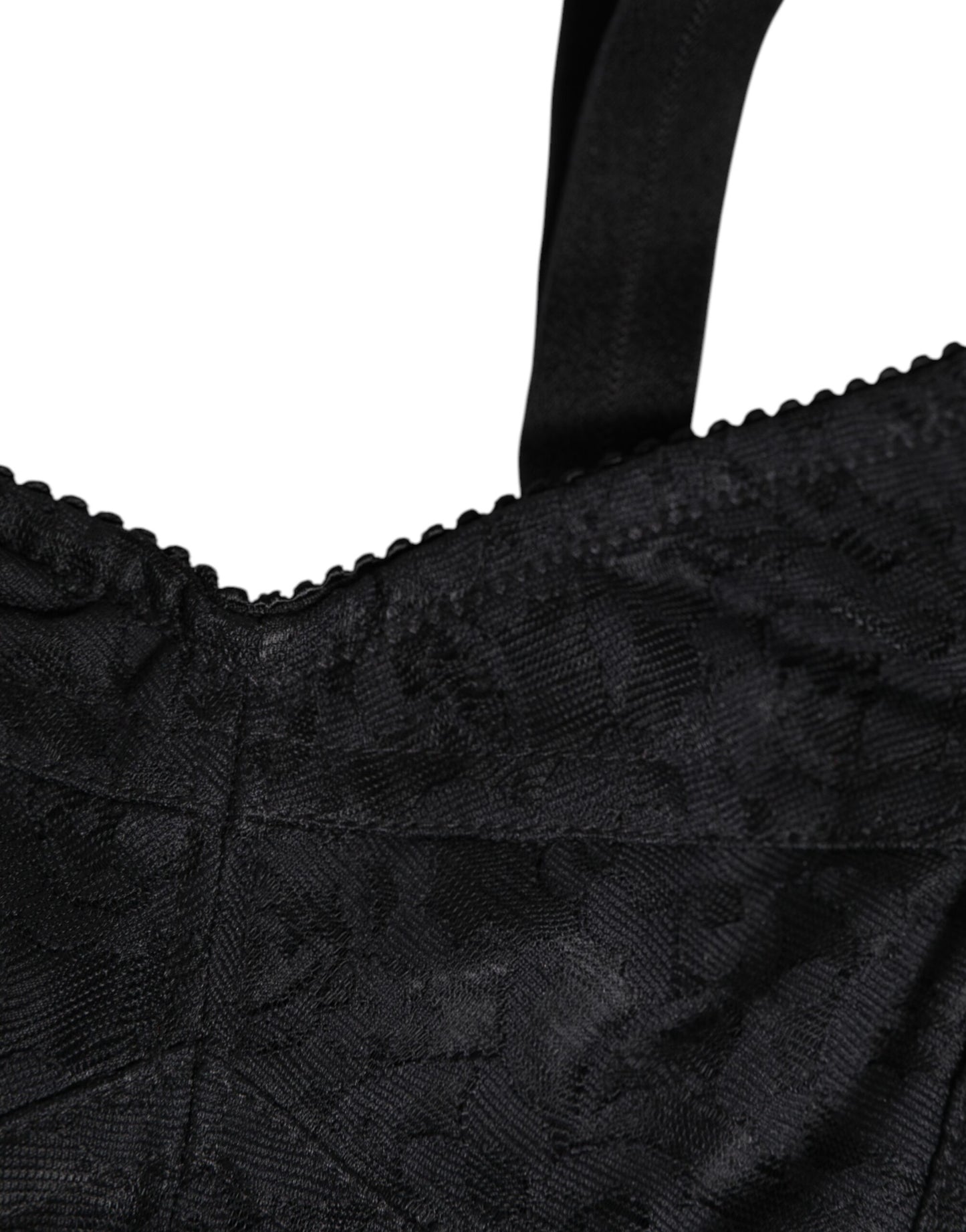 Dolce &amp; Gabbana – Bustier-BH aus Stretch-Nylon in Schwarz