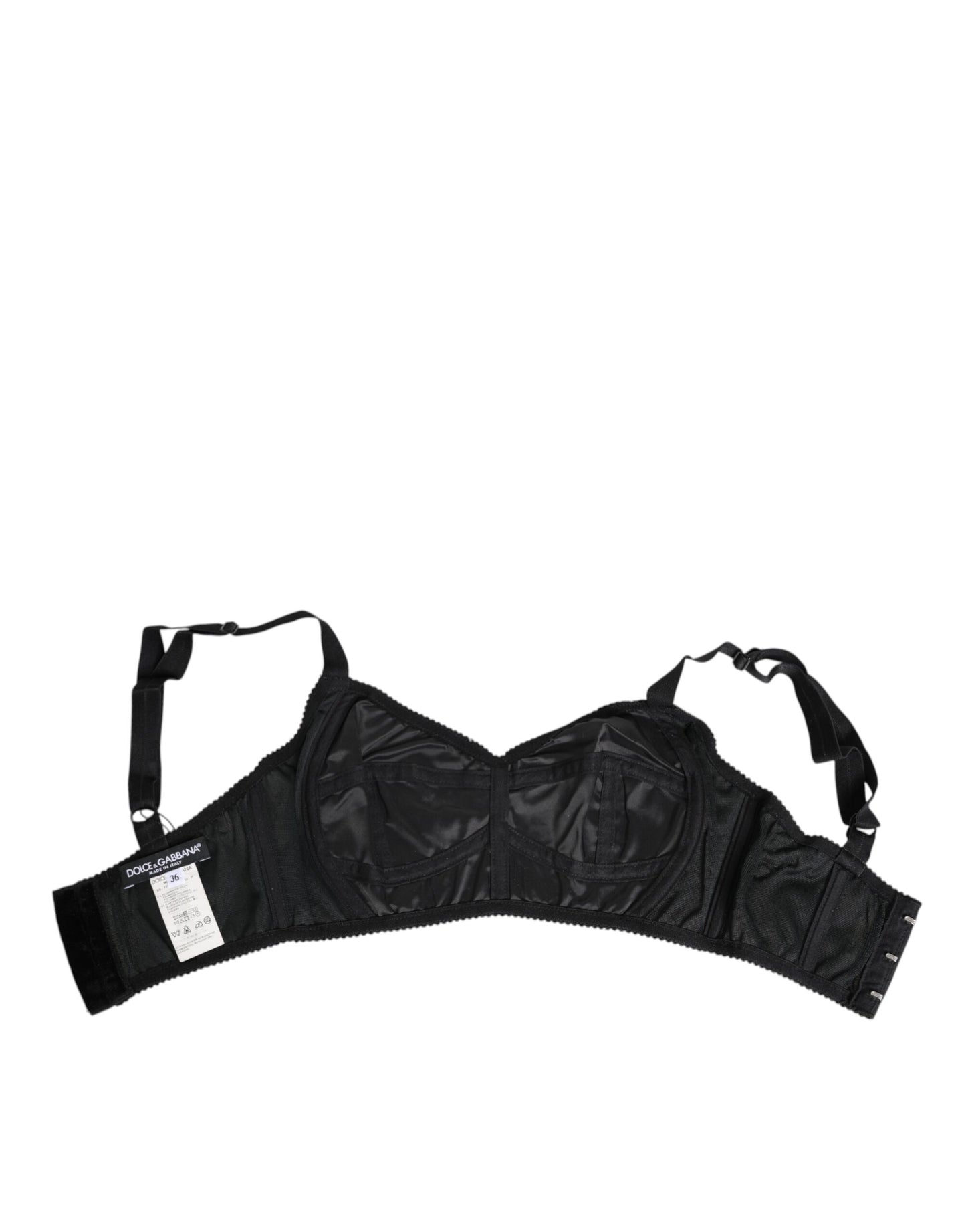 Dolce &amp; Gabbana – Bustier-BH aus Stretch-Nylon in Schwarz