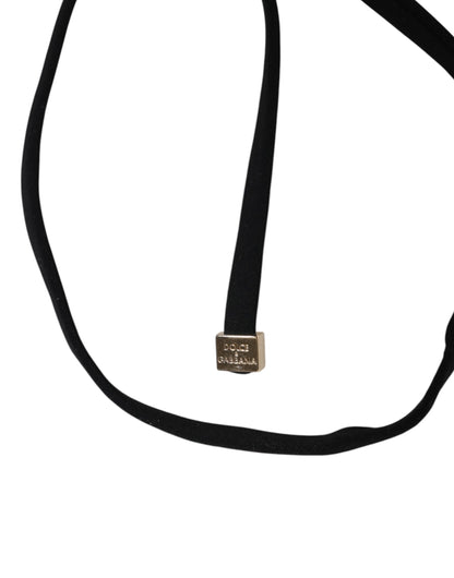 Dolce &amp; Gabbana – Schwarze, bestickte Triangel-Bademode