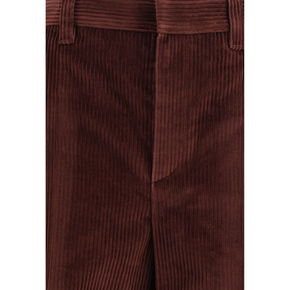 Brunello Cucinelli Bordeaux Baumwoll-Freizeithose