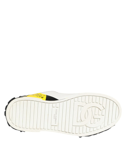 Dolce &amp; Gabbana Portofino Sneakers mit mehrfarbigem Schriftzug