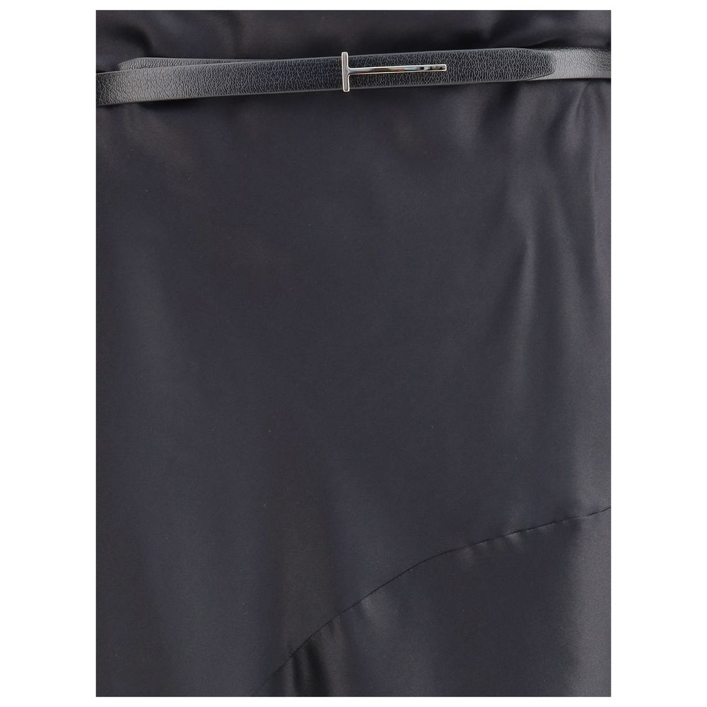 Tom Ford langer Rock aus schwarzer Seide